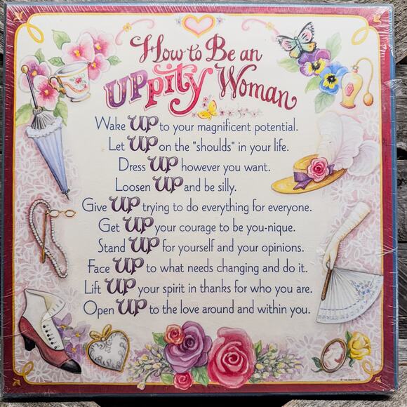 Vintage Shabby Chic Wall Decor by Abbey Press - How To Be An Uppity Woman-11.5” - Picture 2 of 5